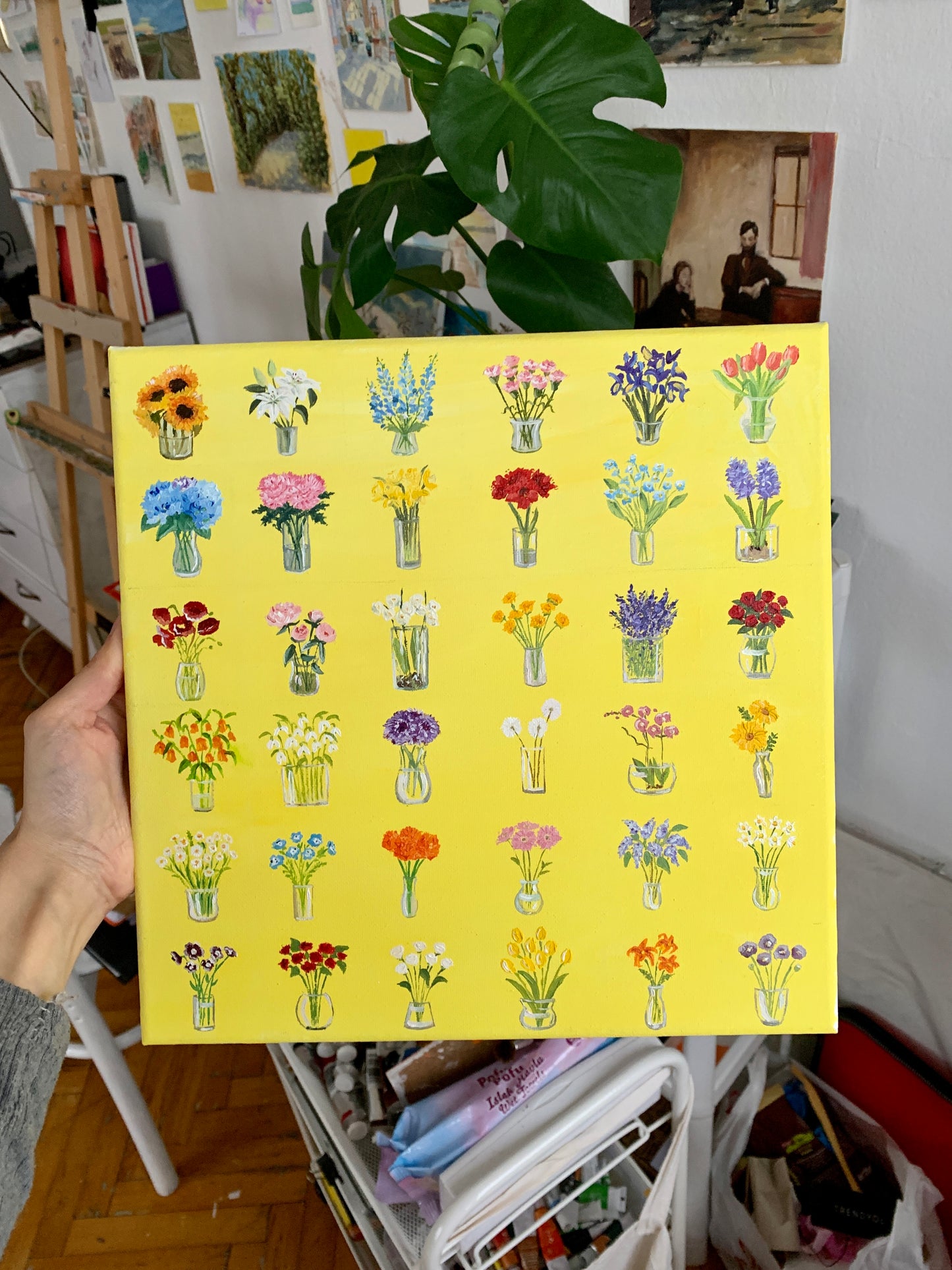 A Symphony of Flowers - Orijinal Yağlı Boya (Çerçevesiz)