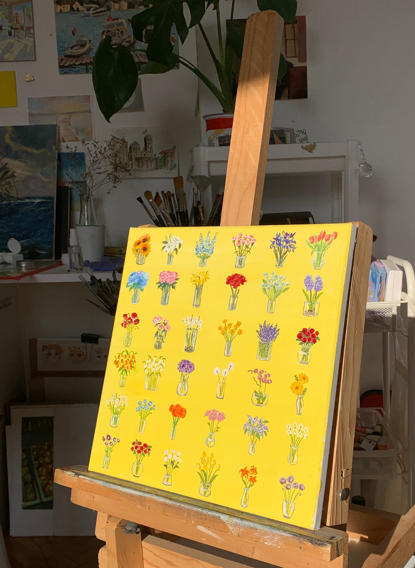 A Symphony of Flowers - Orijinal Yağlı Boya (Çerçevesiz)