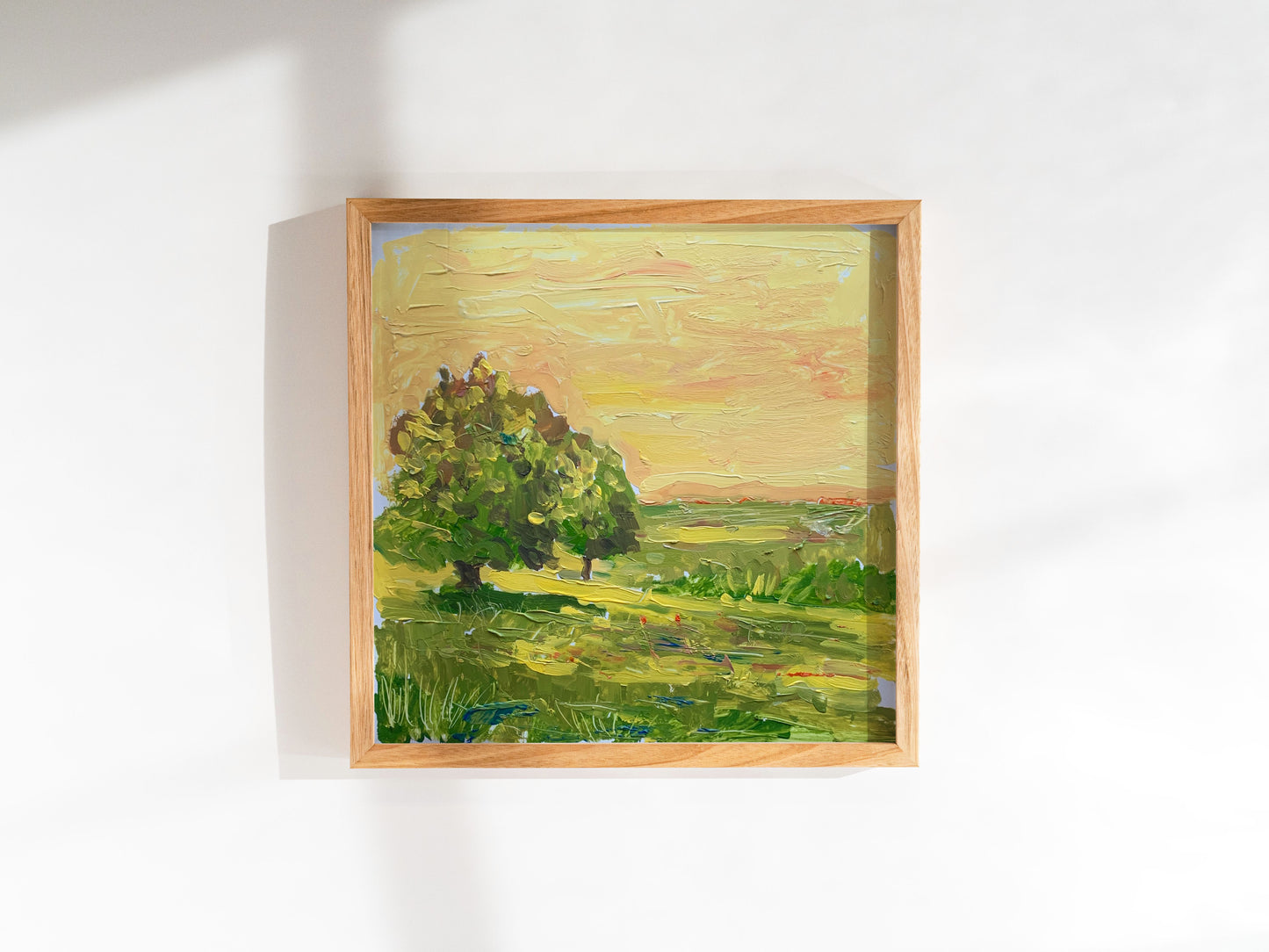 Golden Horizon - Orijinal Yağlı Boya (Çerçeveli, Kağıt Üzerine)