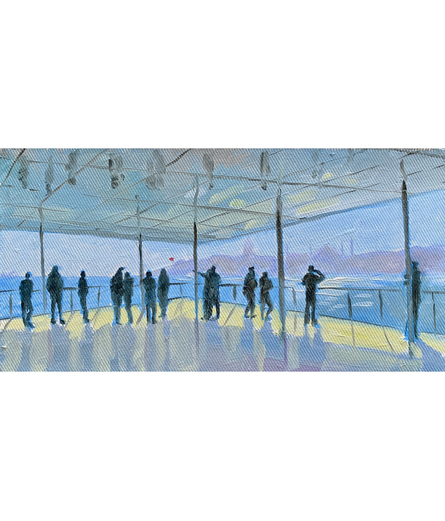 Istanbul View from Modern – Original Oil Painting (Unframed, on Composite Panel)