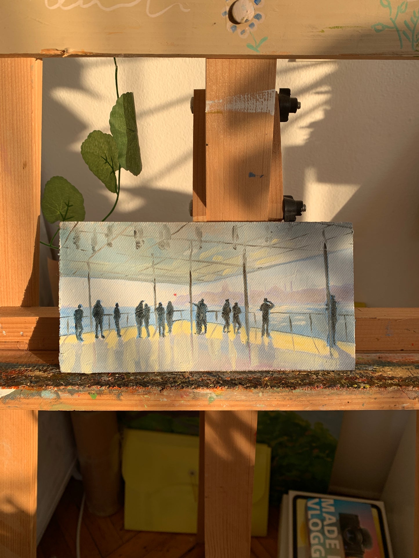 Istanbul View from Modern – Original Oil Painting (Unframed, on Composite Panel)